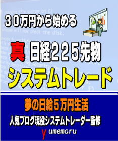 人気ブログシステムトレーダー監修　３０万円から始められる日経２２５先物システムトレード　１日５万円儲けるための投資術