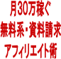 初心者さんもOK！０から始めて毎月３０万〜を稼ぐ、資料請求・無料系アフィリエイト術