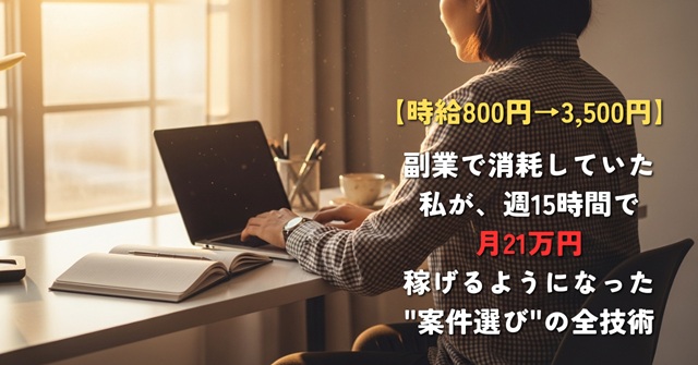 【完全保存版】クラウドソーシングで高単価に変わった私の"案件選び"の全技術